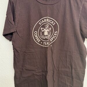 Starbucks Brown T-Shirt with Cream Logo
